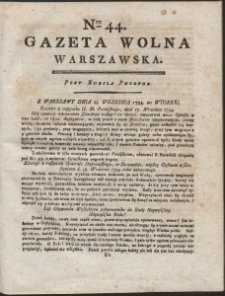 Gazeta Wolna Warszawska. R. 1794 nr 44