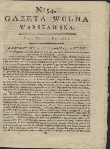 Gazeta Wolna Warszawska. R. 1794 nr 54