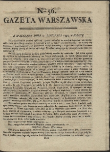 Gazeta Wolna Warszawska. R. 1794 Nr 56
