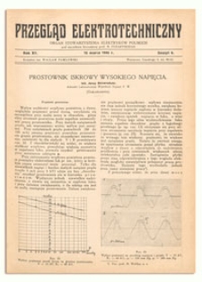 Przegląd Elektrotechniczny. Rok XII, 15 Marca 1930, Zeszyt 6