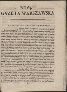 Gazeta Wolna Warszawska. R. 1794 Nr 65