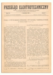 Przegląd Elektrotechniczny. Rok XII, 1 Kwietnia 1930, Zeszyt 7