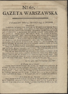 Gazeta Wolna Warszawska. R. 1794 Nr 67