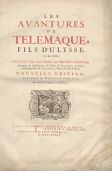 Les Avantures De Telemaque, Fils D’Ulysse. – Nouvelle Ed.