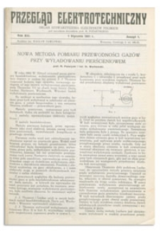 Przegląd Elektrotechniczny. Rok XIII, 1 Stycznia 1931, Zeszyt 1