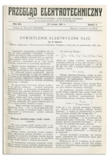 Przegląd Elektrotechniczny. Rok XIII, 15 Lutego 1931, Zeszyt 4