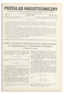 Przegląd Radjotechniczny. Rok XI, 1 Marca 1933, Zeszyt 5-6