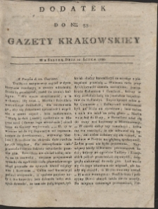 Gazeta Krakowska. R. 1799 Nr 55 (dodatek)