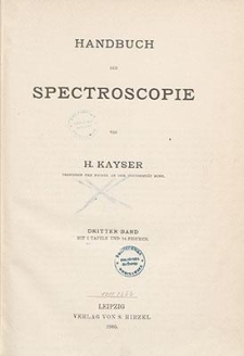 Handbuch der Spectroscopie. 3. Bd