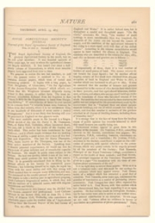 Nature : a Weekly Illustrated Journal of Science. Volume 11, 1875 April 15, [No. 285]