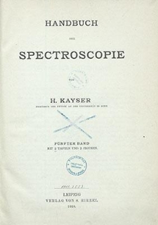 Handbuch der Spectroscopie. 5. Bd