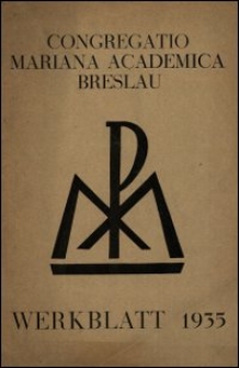 Werkblatt 1935 / Congregatio Mariana Academica Breslau