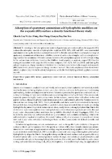Adsorption of quaternary ammonium salt hydrophobic modifiers on the &alpha;-quartz (001) surface : a density functional theory study
