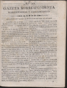 Gazeta Korrespondenta Warszawskiego i Zagranicznego. R. 1800 Nr 20