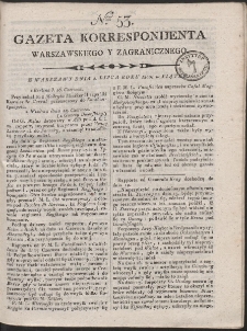 Gazeta Korrespondenta Warszawskiego i Zagranicznego. R. 1800 Nr 53