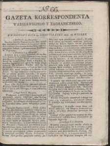 Gazeta Korrespondenta Warszawskiego i Zagranicznego. R. 1800 Nr 66