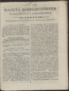 Gazeta Korrespondenta Warszawskiego i Zagranicznego. R. 1800 Nr 78