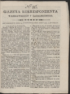 Gazeta Korrespondenta Warszawskiego i Zagranicznego. R. 1800 Nr 86