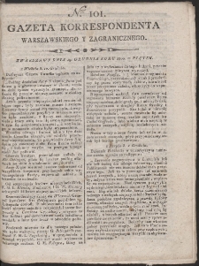 Gazeta Korrespondenta Warszawskiego i Zagranicznego. R. 1800 Nr 101