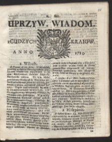 Uprzywilejowane wiadomości z cudzych kraj&oacute;w. R. 1730 Nr 13