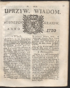 Uprzywilejowane wiadomości z cudzych kraj&oacute;w. R. 1730 Nr 29