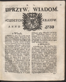 Uprzywilejowane wiadomości z cudzych kraj&oacute;w. R. 1730 Nr 50