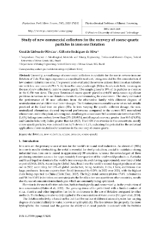 Study of new commercial collectors for the recovery of coarse quartz particles in iron ore flotation