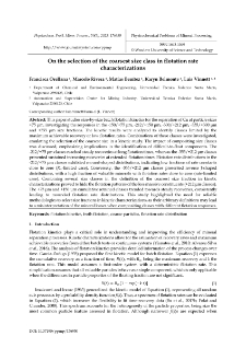 On the selection of the coarsest size class in flotation rate characterizations