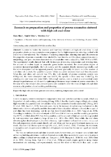 Research on preparation and properties of porous ceramsites sintered with high-ash coal slime