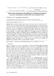 Study on the mechanism of the difference in flotation performance between fine-grained crystalline SiO2 and amorphous SiO2