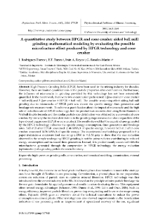 A quantitative study between HPGR and cone crusher aided ball mill grinding : mathematical modeling by evaluating the possible microfracture effect produced by HPGR technology and cone crusher