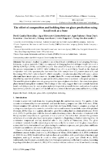 The effect of composition and holding time on glaze production using basalt rock as a base