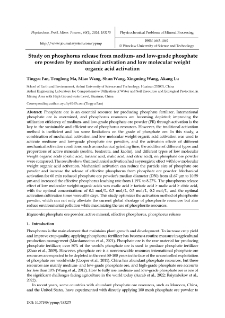 Study on phosphorus release from medium- and low-grade phosphate ore powders by mechanical activation and low molecular weight organic acid activation