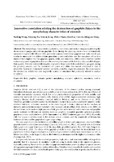 Innovative correlation relating the destruction of graphite flakes to the morphology characteristics of minerals