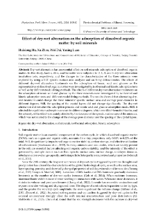 Effect of dry-wet alternation on the adsorption of dissolved organic matter by soil minerals