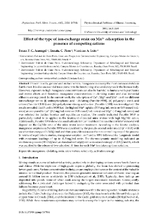Effect of the type of ion-exchange resin on Mn2+ adsorption in the presence of competing cations