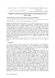 Progress of microscopic interaction between fine particles in coal slurry water