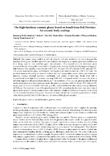 The high-hardness ceramic glazes based on basalt from Bali Province for ceramic body coatings