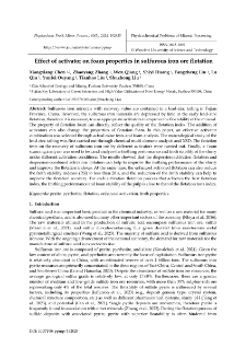 Effect of activator on foam properties in sulfurous iron ore flotation