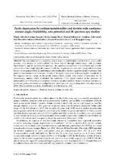 Pyrite depression by sodium metabisulfite and dextrin with xanthates: contact angle, floatability, zeta potential and IR spectroscopy studies