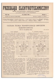 Przegląd Elektrotechniczny. Rok XVI, 15 Lutego 1934, Zeszyt 4