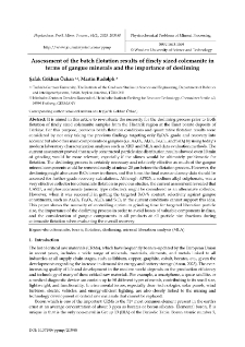 Assessment of the batch flotation results of finely sized colemanite in terms of gangue minerals and the importance of desliming