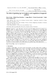 The effect of grinding type on roughness and coagulation of magnesite particles