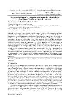 Flotation separation of pyrrhotite from magnetite using sodium fluosilicate (Na2SiF6) as a selective activator
