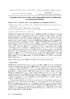 Adsorption behavior of fatty acids during high-density conditioning for spodumene flotation