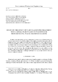 Study on the effect of flocculation pretreatment with a single flocculant on wastewater from municipal waste transfer stations
