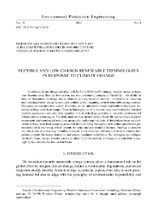 Flexible and low-carbon renewable technologies in response to climate change