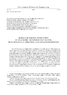 pH role in partial nitritation of anaerobic digester reject water. Reaction rates, inhibition, and biomass properties