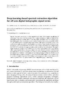 Deep-learning-based spectral extraction algorithm for off-axis digital holographic signal terms