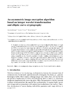 An asymmetric image encryption algorithm based on integer wavelet transformation and elliptic curve cryptography